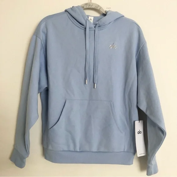 Alo Yoga Accolade Hoodie Seashell Blue XS - Picture 7 of 10
